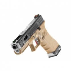 ABZAV|WE17 Custom SV Silver Barrel Metal Version GBB Desert
