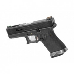 ABZAV|WE19 Custom BK Silver Barrel Metal Version GBB