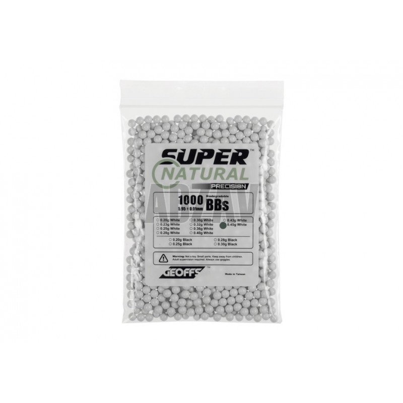 ABZAV|0.45g Bio BB Super Natural Precision 1000rds Geoffs