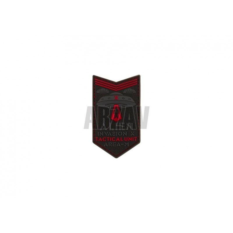 ABZAV|Alien Invasion Tactical Unit Rubber Patch Red JTG