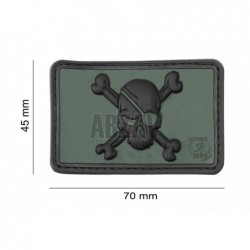 ABZAV|Pirate Skull Rubber Patch Forest JTG