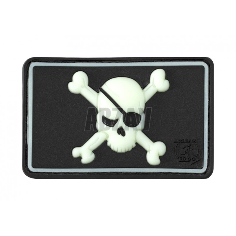 ABZAV|Pirate Skull Rubber Patch Glow in the Dark JTG