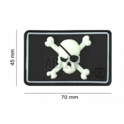 ABZAV|Pirate Skull Rubber Patch Glow in the Dark JTG