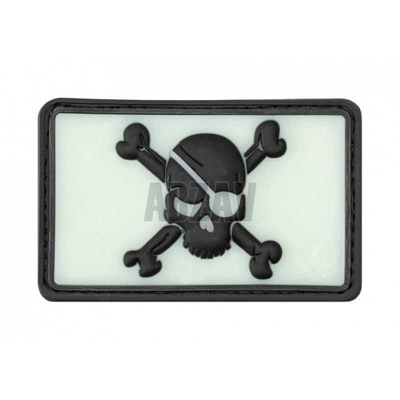 ABZAV|Pirate Skull Rubber Patch Glow Back JTG