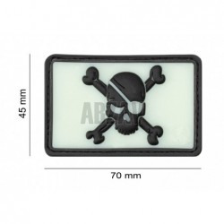 ABZAV|Pirate Skull Rubber Patch Glow Back JTG