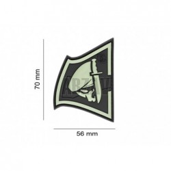 ABZAV|Rebel Skull Rubber Patch Glow in the Dark JTG