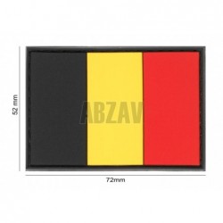 ABZAV|Belgium Flag Rubber Patch  Color JTG