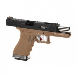 ABZAV|G-Force 17 BK Silver Barrel Metal Version GBB Desert WE