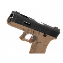 ABZAV|G-Force 17 BK Silver Barrel Metal Version GBB Desert WE