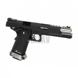 ABZAV|Hi-Capa 6 Force A Silver Barrel Full Metal GBB Dual Tone WE