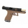ABZAV|G-Force 17 BK Gold Barrel Metal Version GBB Desert WE