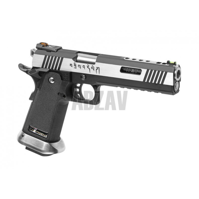 ABZAV|Hi-Capa 6 Force A Silver Barrel Full Metal GBB Dual Tone WE