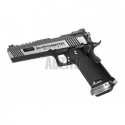 ABZAV|Hi-Capa 6 Force A Silver Barrel Full Metal GBB Dual Tone WE