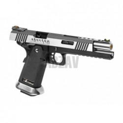 ABZAV|Hi-Capa 6 Force A Silver Barrel Full Metal GBB Dual Tone WE