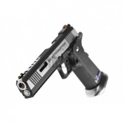 ABZAV|Hi-Capa 6 Force A Silver Barrel Full Metal GBB Dual Tone WE
