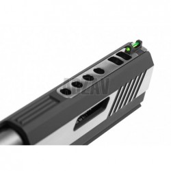 ABZAV|Hi-Capa 6 Force A Silver Barrel Full Metal GBB Dual Tone WE